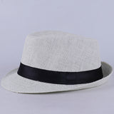 Fedora Hat Men's Top Hat Middle-Aged and Elderly Sun Hat Retro British Jazz Hat