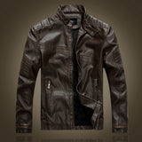 80's Leather Jacket Men's Leather Coat Motorcycle Male Leather Jacket Coat