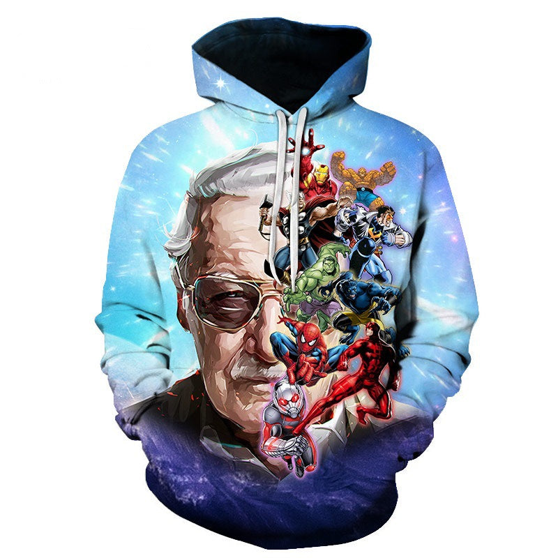 Captain America Hoodie Superhero Avengers Men's Sweater Printed Long Sleeve