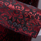 Burgundy Suit Fashion Cross-Border Floral Fancy Suit Men's Business Casual Wedding Bridegroom Dress Suit Men