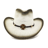 Wester Hats Western Cowboy Ethnic Style Straw Hat Sun Protection Sun Hat Beach Hat