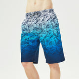 Mens Swim Trunks Gradient Color Beach Pants Men's plus Size Quick-Drying Soakable Loose Shorts Fifth Pants Patterned Underpants