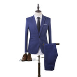 Men's Suit Casual Business Suit Slim Fit Men's Two-Piece Groom Groomsman Dress Men's Suits 2 Piece Set
