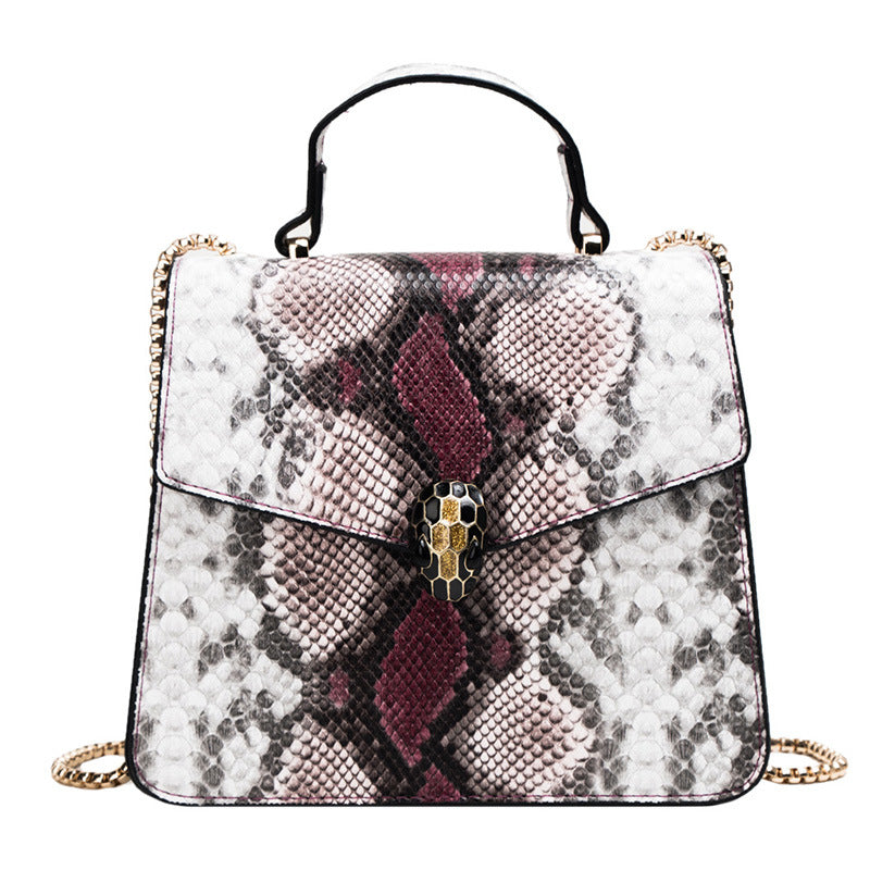 Snake Pattern Small Square Handbag New Broadband Shoulder Ulzzang Messenger Bag