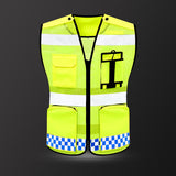 Men's Vest Safety Vests with Pockets Reflective Clothing for Outdoor Work Reflective Vest Traffic Warning Riding Vest