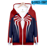 Captain America Hoodie Avengers 4 Combat Clothes 3D Casual Zipper Sweatshirt Hoodie Coat