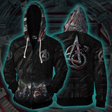 Captain America Hoodie Avengers 4 3D Printed Full-Zip Cardigan