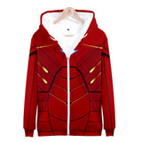 Captain America Hoodie Avengers 4 Combat Clothes 3D Casual Zipper Sweatshirt Hoodie Coat