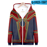 Captain America Hoodie Avengers 4 Combat Clothes 3D Casual Zipper Sweatshirt Hoodie Coat