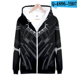 Captain America Hoodie Avengers 4 Combat Clothes 3D Casual Zipper Sweatshirt Hoodie Coat