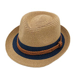 Fedora Hat Summer Sun-Proof Beach Hat Seaside Vacation British Jazz Straw Hat