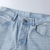 Men Pants Men's Light Blue Washed Jeans Men's Cropped Pants Shorts