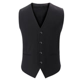Mens Dress Vests Business Waistcoat Men's V-neck Suit Vest Vest