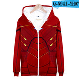 Captain America Hoodie Avengers 4 Combat Clothes 3D Casual Zipper Sweatshirt Hoodie Coat
