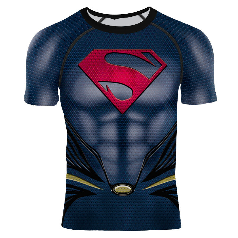 Captain America T Shirt 3D Digital Printing Sports Fitness Men's T-shirt