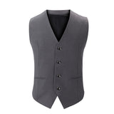 Mens Dress Vests Business Waistcoat Men's V-neck Suit Vest Vest