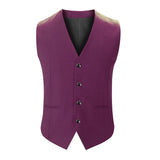 Mens Dress Vests Business Waistcoat Men's V-neck Suit Vest Vest