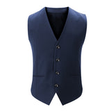 Mens Dress Vests Business Waistcoat Men's V-neck Suit Vest Vest