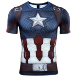 Captain America T Shirt Marvel 3D Printed Short-Sleeved Top T-shirt