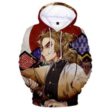 Demon Slayer Hoodie Sweatshirts Anime Casual Pullover Anime Print Personality Trend Printed Hood Sweater Men