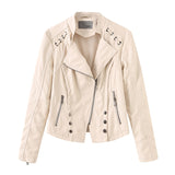 Hot Pink Motorcycle Jacket Women's Leather Jacket Women's Slim Fit Women's Motorcycle Clothing Coat