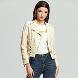 Hot Pink Motorcycle Jacket Women's Leather Jacket Women's Slim Fit Women's Motorcycle Clothing Coat
