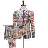 Mens Prom Suits Trendy Men's Printing Suit