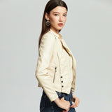 Hot Pink Motorcycle Jacket Women's Leather Jacket Women's Slim Fit Women's Motorcycle Clothing Coat
