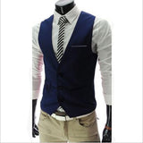 Mens Dress Vests Business Waistcoat Men's Suit Vest Workwear Waistcoat