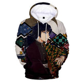 Demon Slayer Hoodie Sweatshirts Anime Casual Pullover Anime Print Personality Trend Printed Hood Sweater Men
