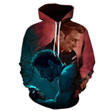 Captain America Hoodie Autumn and Winter Iron Man 3D Printed Sweater Large Size Long Sleeve Hooded Sweater
