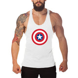 Captain America T Shirt Shield Fitness I-Shaped Vest
