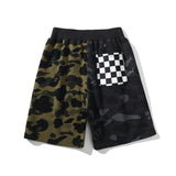 A Ape Print Shorts Casual Pants Letter Print Cotton Fifth Pants Youth Popularity Straight Mid-Rise Pants