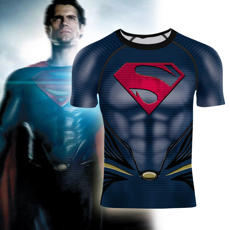 Captain America T Shirt 3D Digital Printing Sports Fitness Men's T-shirt