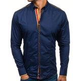 Men's Slim-Fit Assorted Colors Long-Sleeved Fashionable Casual Trendy Men Shirt