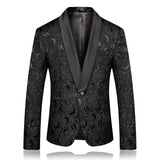 Mens Black Suit Men's Suit Fashion Tops Casual Slim-Fit Trendy Suit Jacket Men