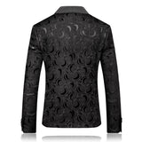 Mens Black Suit Men's Suit Fashion Tops Casual Slim-Fit Trendy Suit Jacket Men