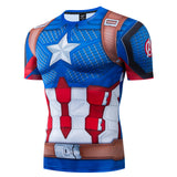 Captain America T Shirt Avengers 4 Combat Clothes Marvel T-shirt