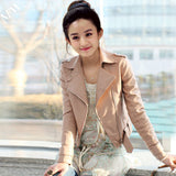 Hot Pink Motorcycle Jacket Slimming Large Size Leather Jacket Women's Leather Jacket Motorcycle Pu Jacket Coat