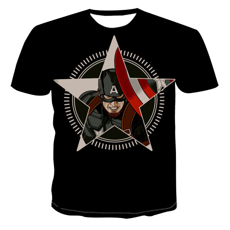 Captain America T Shirt Men's T-shirt 3D Printed T-shirt Casual Short Sleeve Shirt