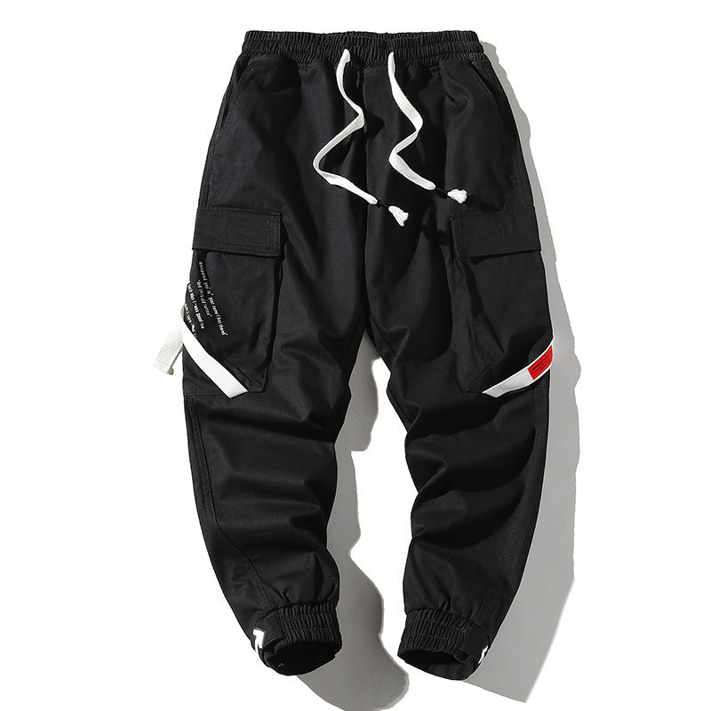 Fall plus Size Retro Sports Loose Trousers Color Matching Men's Men's Cargo Pant