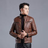 1970 East West Leather Jacket Spring and Autumn Men's Leather Coat Biker's Leather Jacket Coat