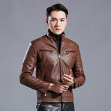 1970 East West Leather Jacket Spring and Autumn Men's Leather Coat Biker's Leather Jacket Coat