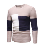 Men's Round Neck Slim-Fit Thin Sweater Fashion Trend Leisure Pullover Bottoming Shirt Men Pullover Sweaters