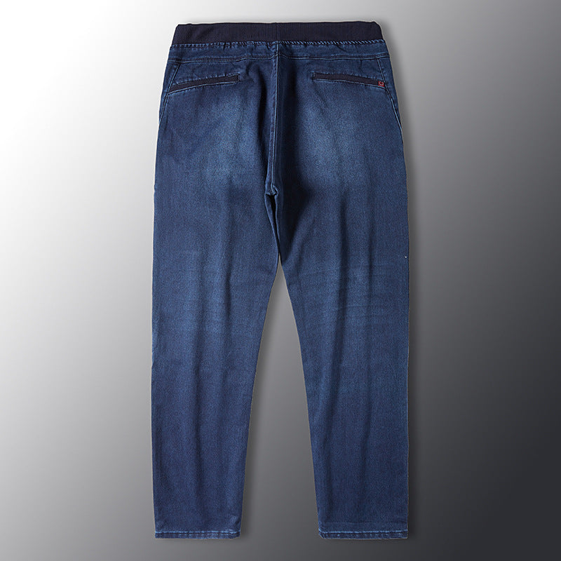 Baggy Jeans Boyfriend Jean Autumn and Winter plus Size Elastic Waist Jeans Men Big Size Men Jeans