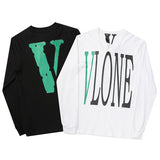 Vlone Sweatshirt Letter Printed Long Sleeve Bottoming Tshirt roundNeck Pullover