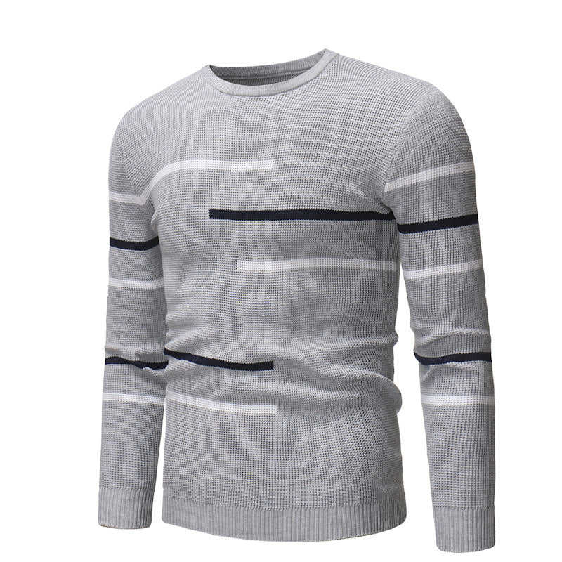Autumn and Winter Men's round Neck Fashion Pullover Sweater Sports Casual Bottoming Shirt Men Pullover Sweaters