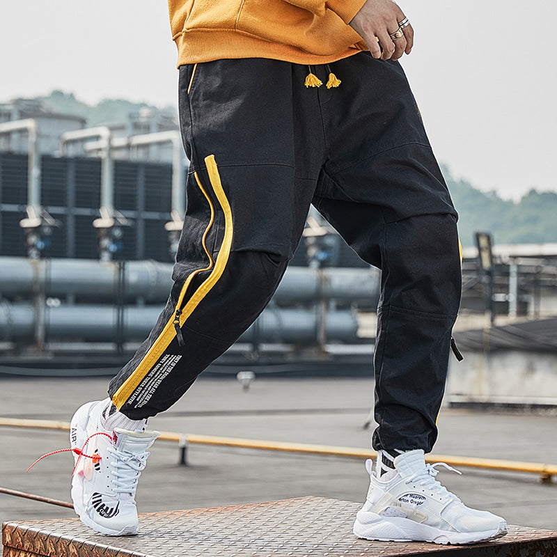 Men's Fall plus Size Loose Straight Retro Sports Casual Pants Overalls Men's Men Cargo Pant