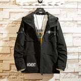 Men Cargo Jacket Men's Coat Autumn Hooded Jacket Workwear Jacket Handsome Loose Men's Clothing