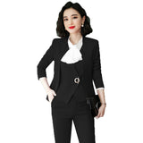 Women Pants Suit Uniform Designs Formal Style Office Lady Bussiness Attire Fashion Formal Wear Suit Overalls Women Interview Suit